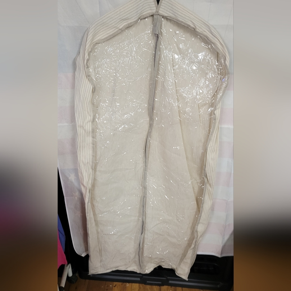 Garmet Bag Gray Clear Front Long